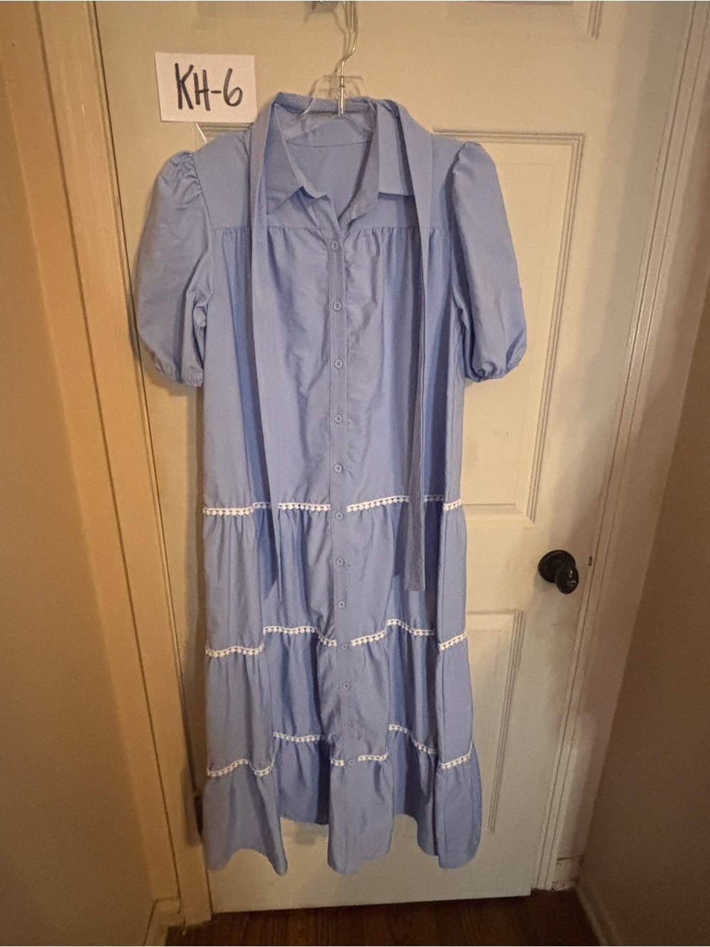 NWT small Light Blue Button-Front Prairie Dress